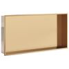 vidaXL Duschnisch borstad guld 62x32x9 cm rostfritt st&aring;l