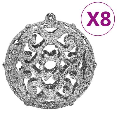 vidaXL Julgranskulor 111 delar silver polystyren