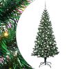 vidaXL Konstgjord F&ouml;rbelyst Julgran Gr&ouml;n 210 cm PVC och metall