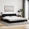 vidaXL Bed Frame "Dover" Black 200x200 cm Fabric