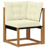 vidaXL Utomhussoffset med kudde 6 pcs Naturlig och Beige