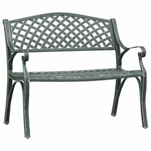 vidaXL Tr&auml;dg&aring;rdsb&auml;nk 102 cm gjuten aluminium gr&ouml;n