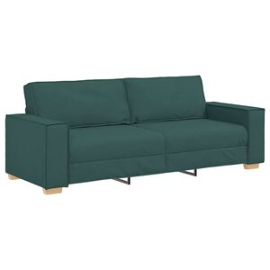 vidaXL Soffa M&ouml;rkgr&ouml;n 220 x 78 x 84 cm tyg