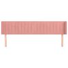 vidaXL S&auml;nggavel med kanter rosa 163x16x78/88 cm sammet