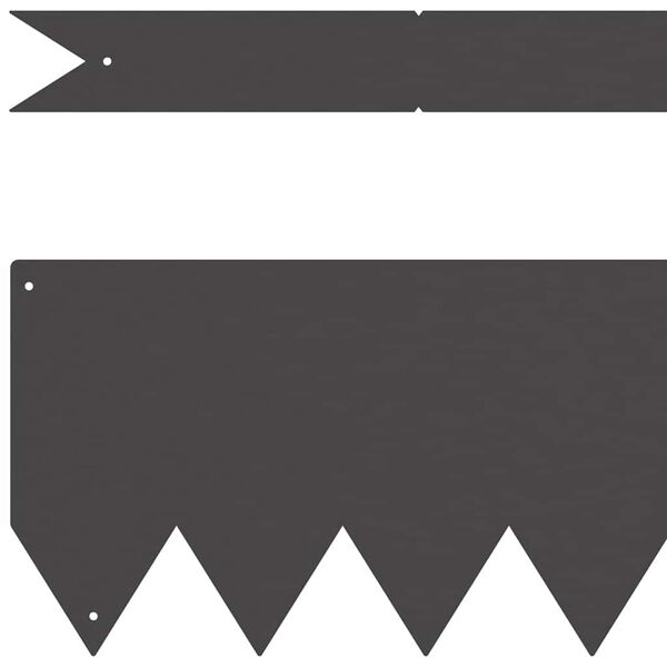 vidaXL Kant f&ouml;r gr&auml;smatta 20 pcs Svart 100 x 0,05 x 20 cm