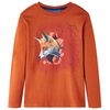 T-shirt med l&aring;nga &auml;rmar f&ouml;r barn ljusorange 116