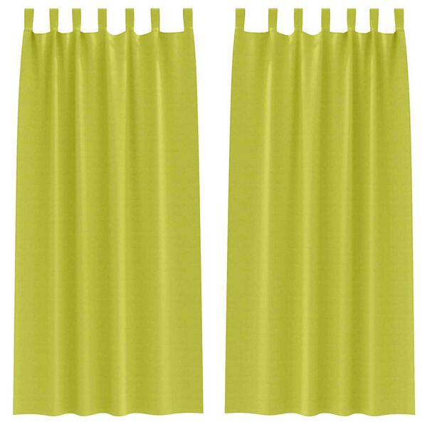 vidaXL M&ouml;rkl&auml;ggningsgardiner med Ringar 2 pcs Gr&ouml;n 245 x 140 cm