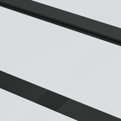 vidaXL Skjutdörr ESG-glas och aluminium 76x205 cm svart