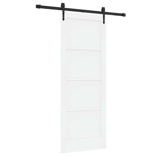 vidaXL Skjutd&ouml;rr ORKDAL Vit 78 x 202 cm Massiv furu