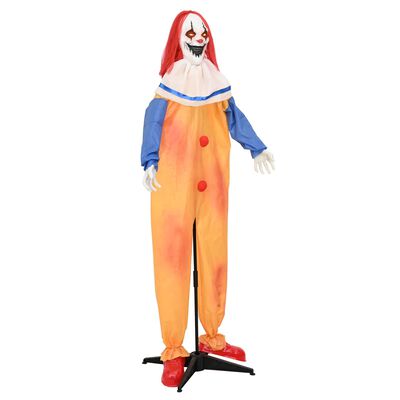 Läskig Halloween-clown SPOOKA gul och blå 126,5 x 180 cm