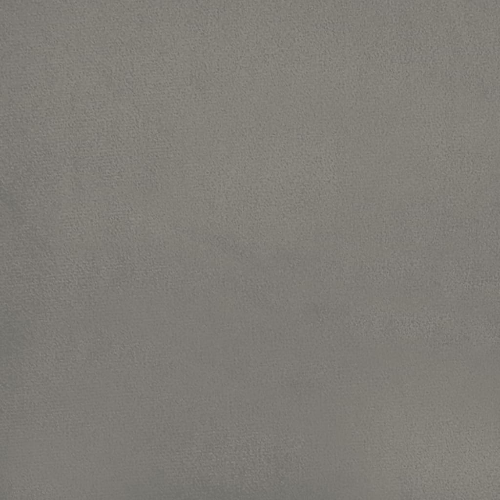 vidaXL Sängram ljusgrå 120x190 cm Sammet