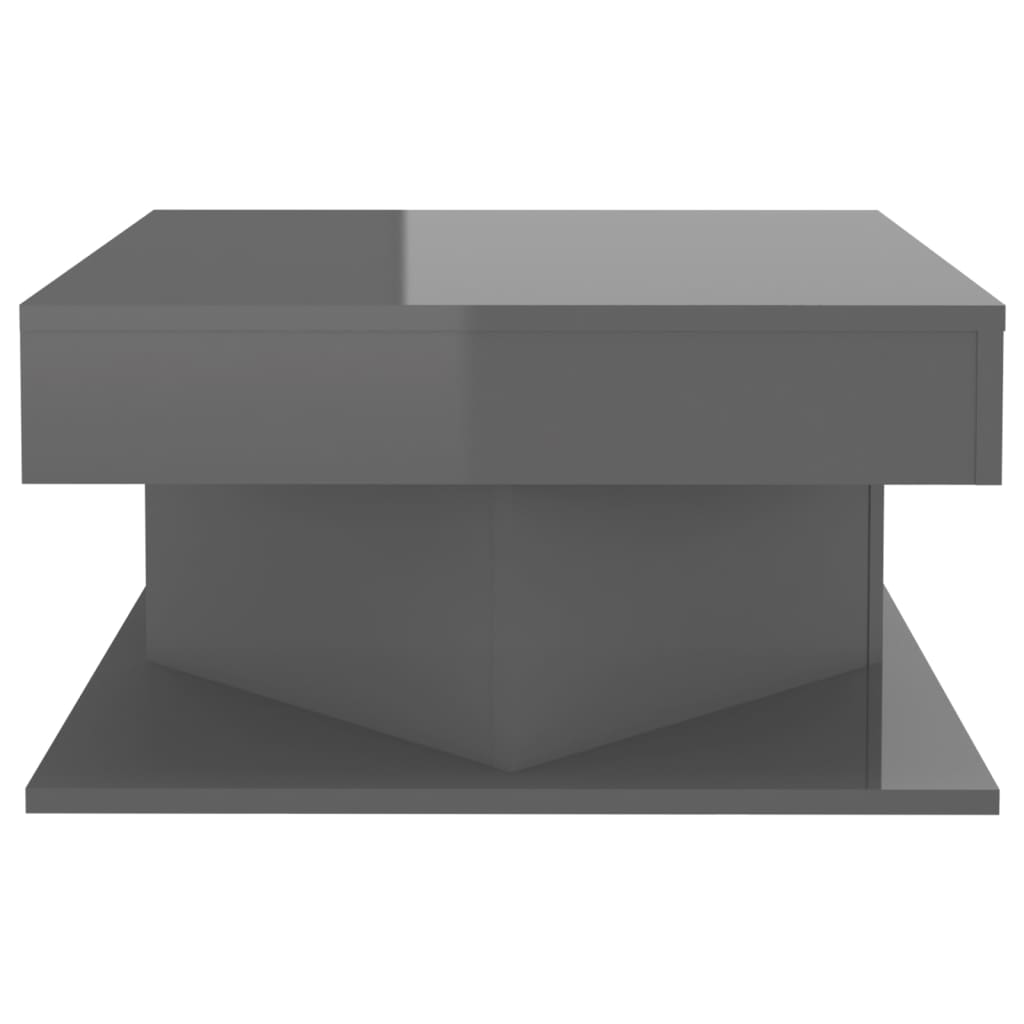 vidaXL Soffbord grå högglans 57x57x30 cm spånskiva