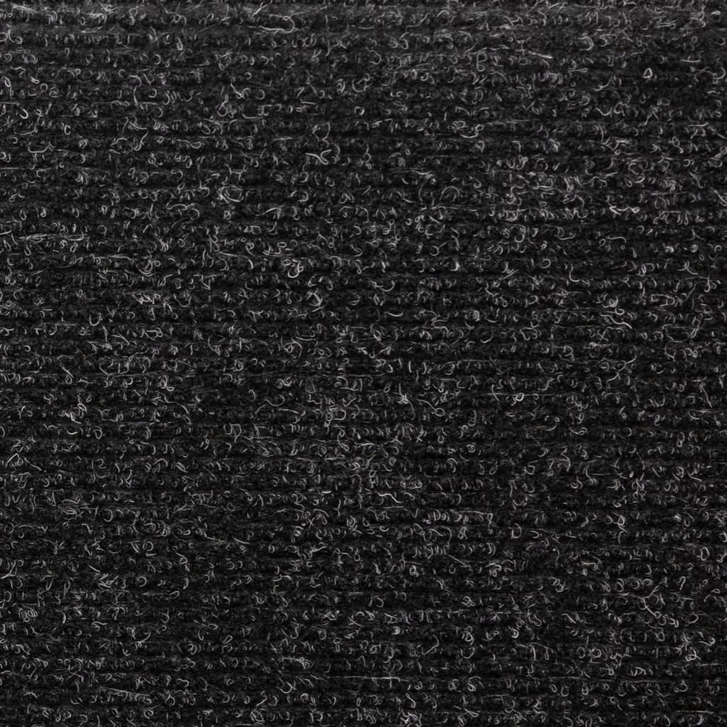 vidaXL Trappstegsmattor 10 st svart 65x21x4 cm brodyr