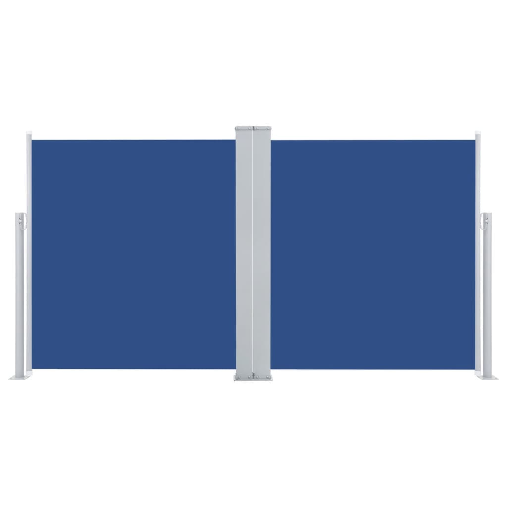vidaXL Infällbar sidomarkis blå 120x600 cm