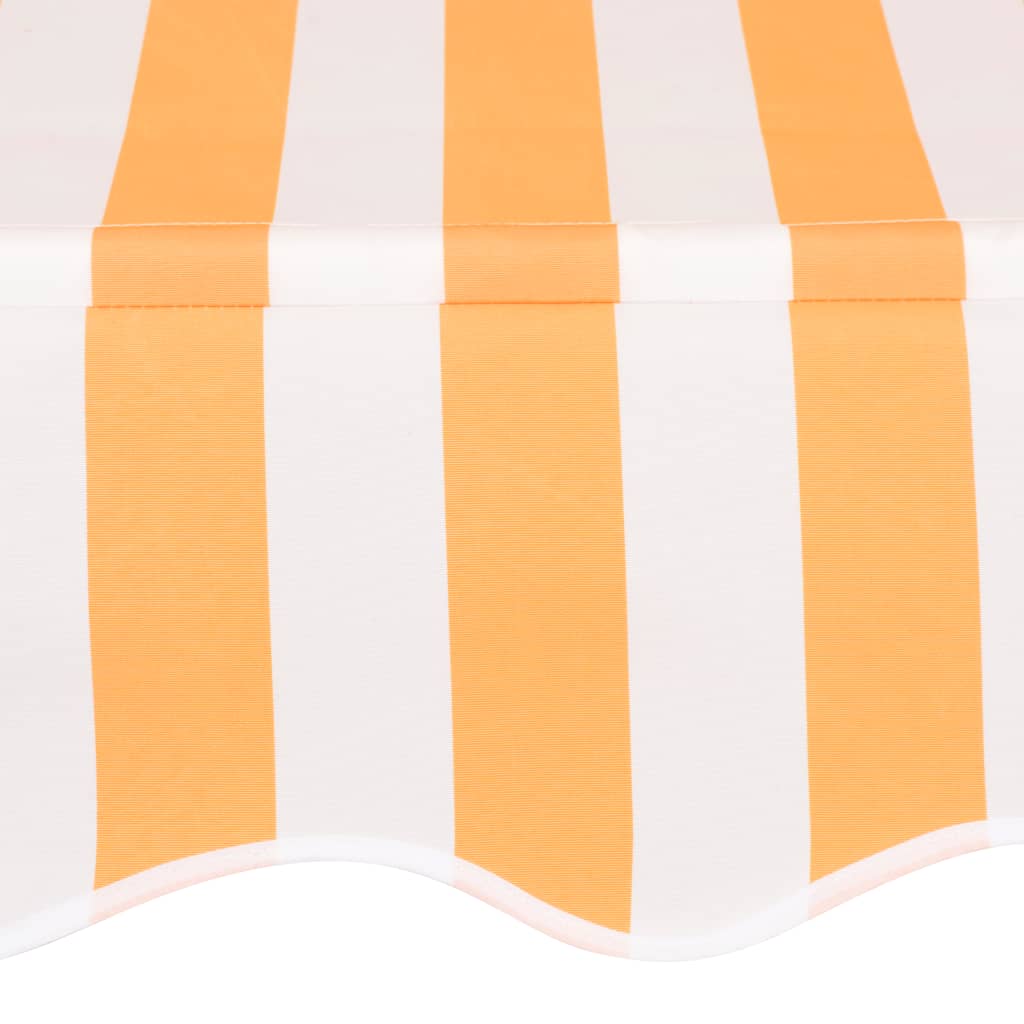 vidaXL Markis manuellt infällbar 100 cm orange och vita ränder