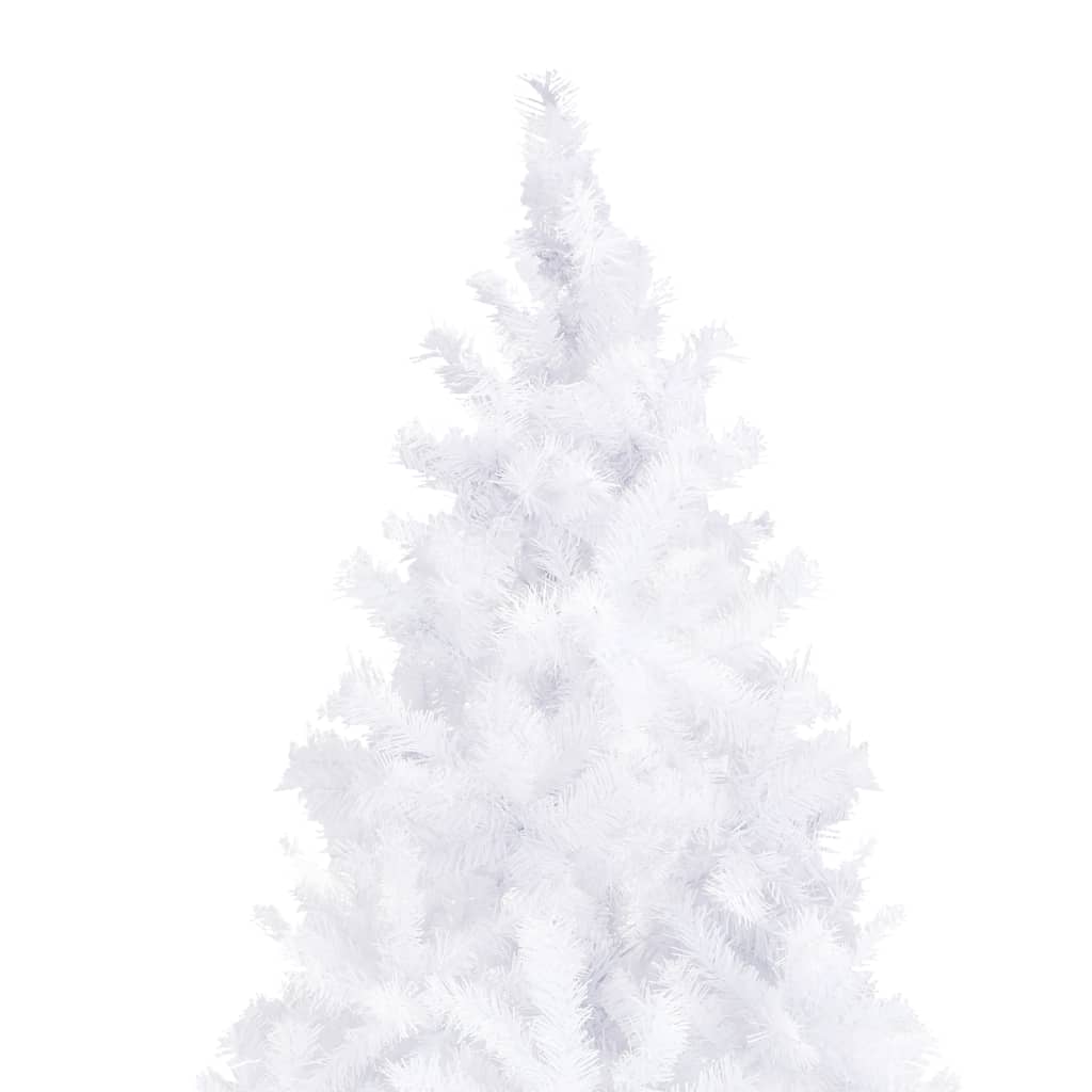 vidaXL Plastgran med LED och julgranskulor 500 cm vit
