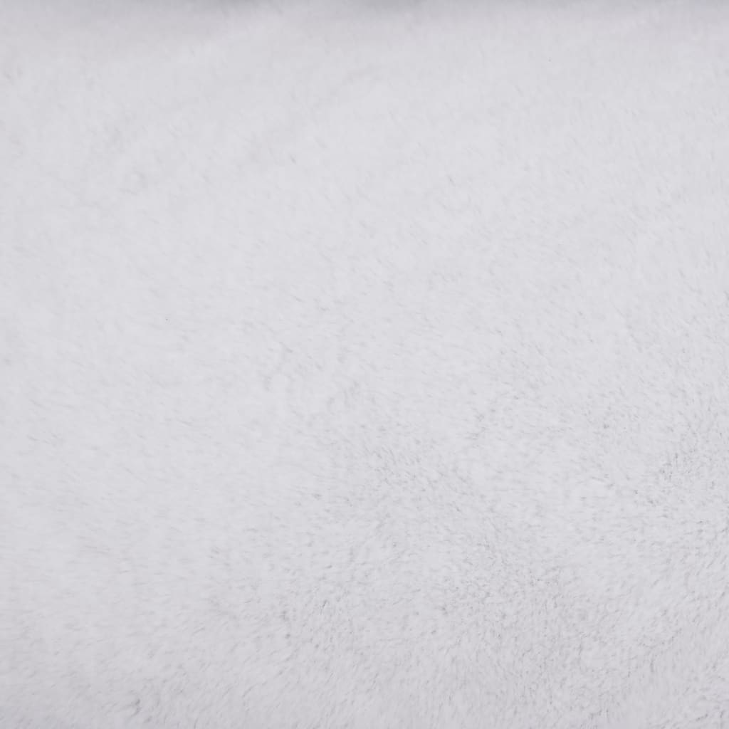 vidaXL Hundbädd grå och vit 85,5x70x23 cm fleece med linnelook