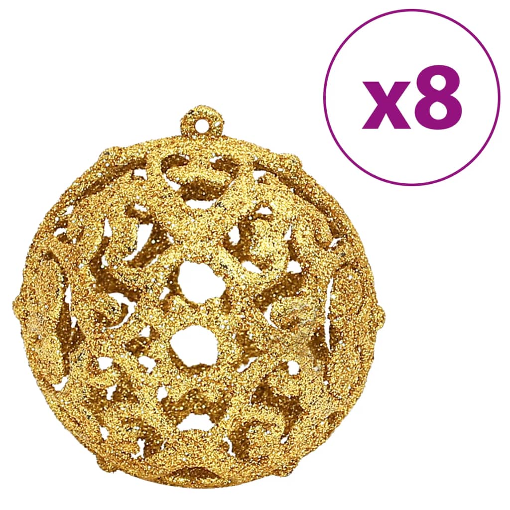 vidaXL Julgranskulor 100 st guld och vinröd 3/4/6 cm