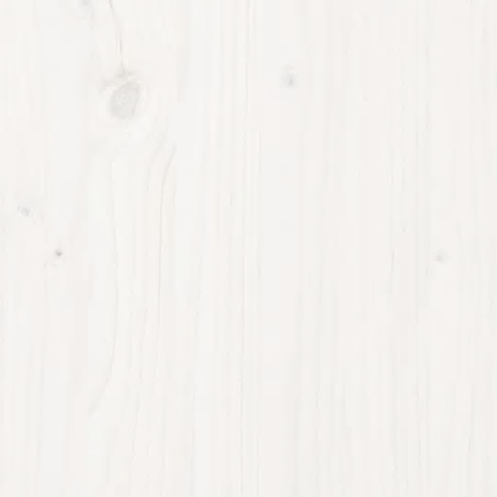 vidaXL Sängram LED vit 120x200 cm massivt trä