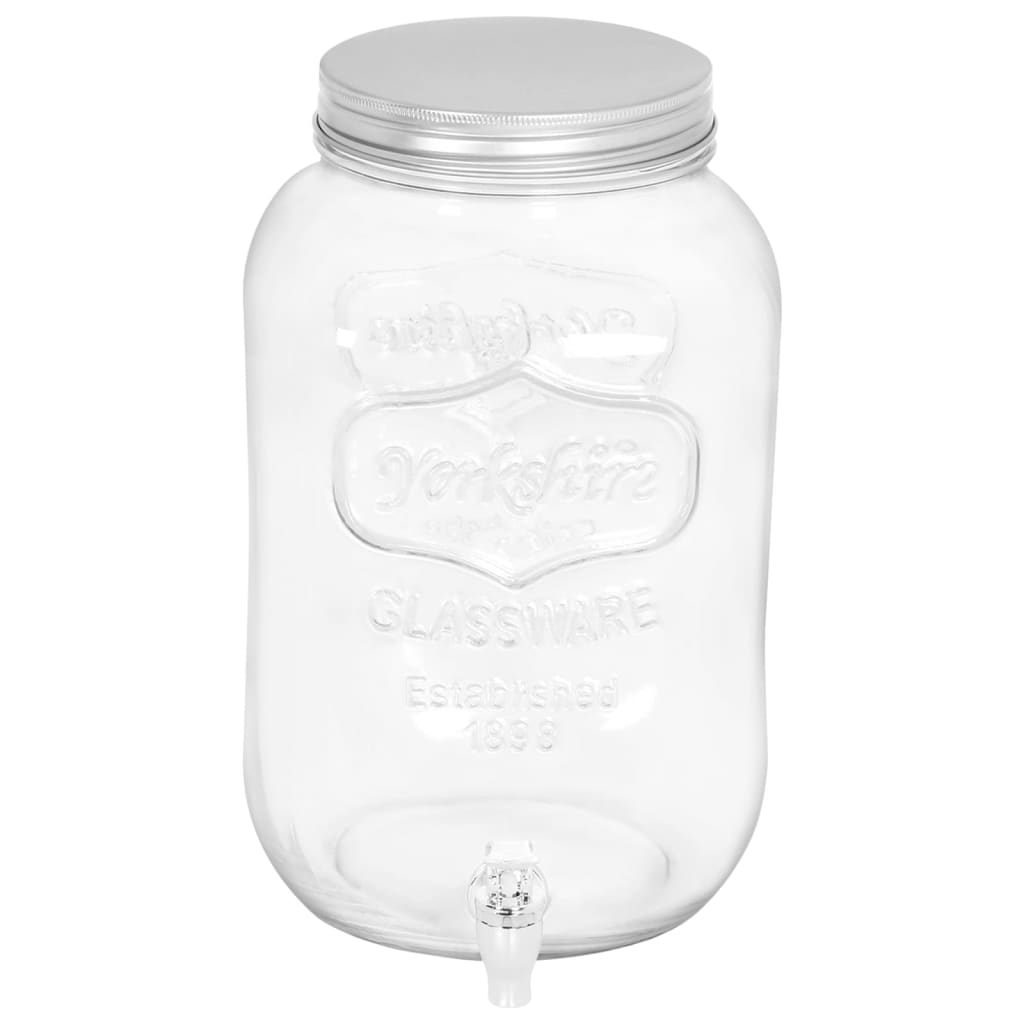 vidaXL Glasbehållare med tappkran 2 st 8050 ml glas