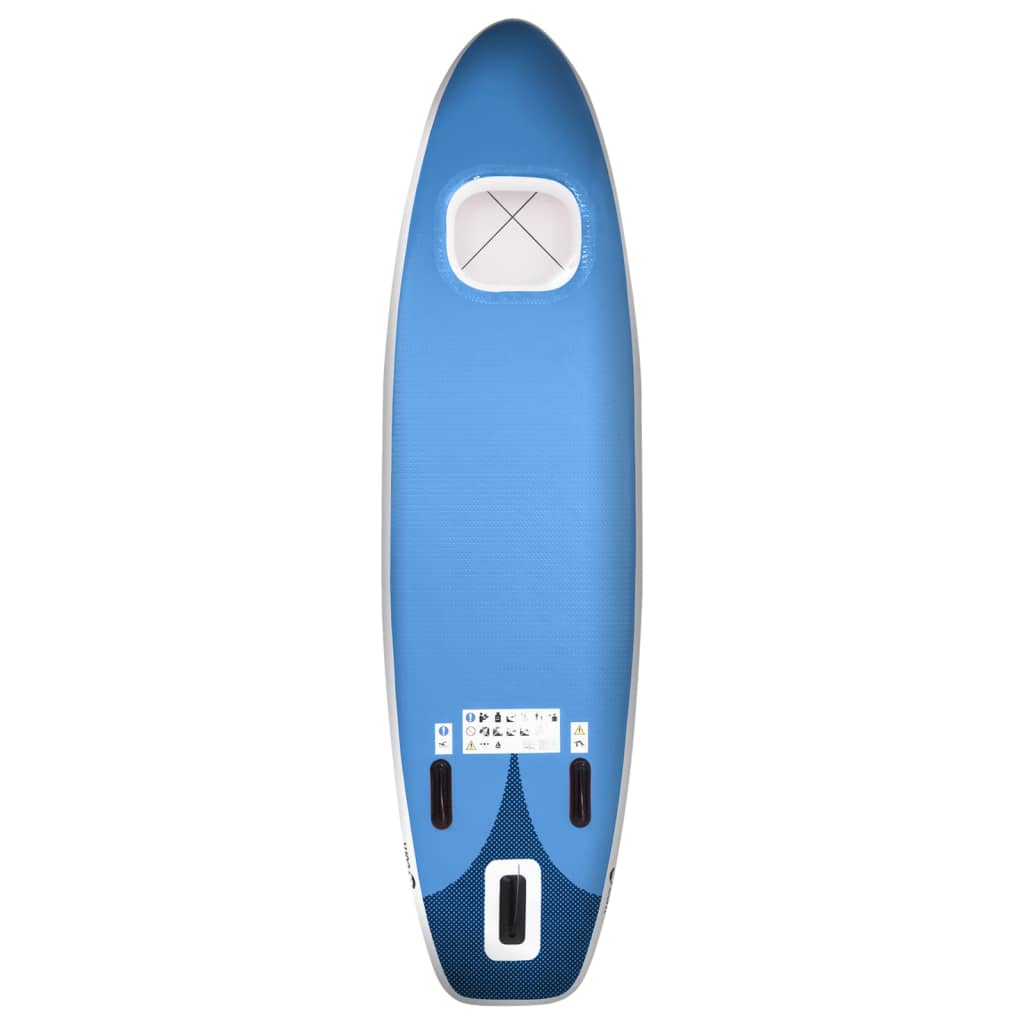 vidaXL Upplåsbar SUP-bräda set blå 300x76x10 cm
