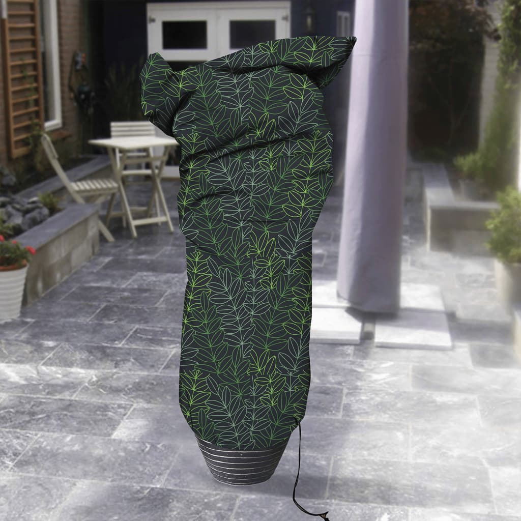Capi Växtöverdrag stort 150x250 cm svart och grönt tryck