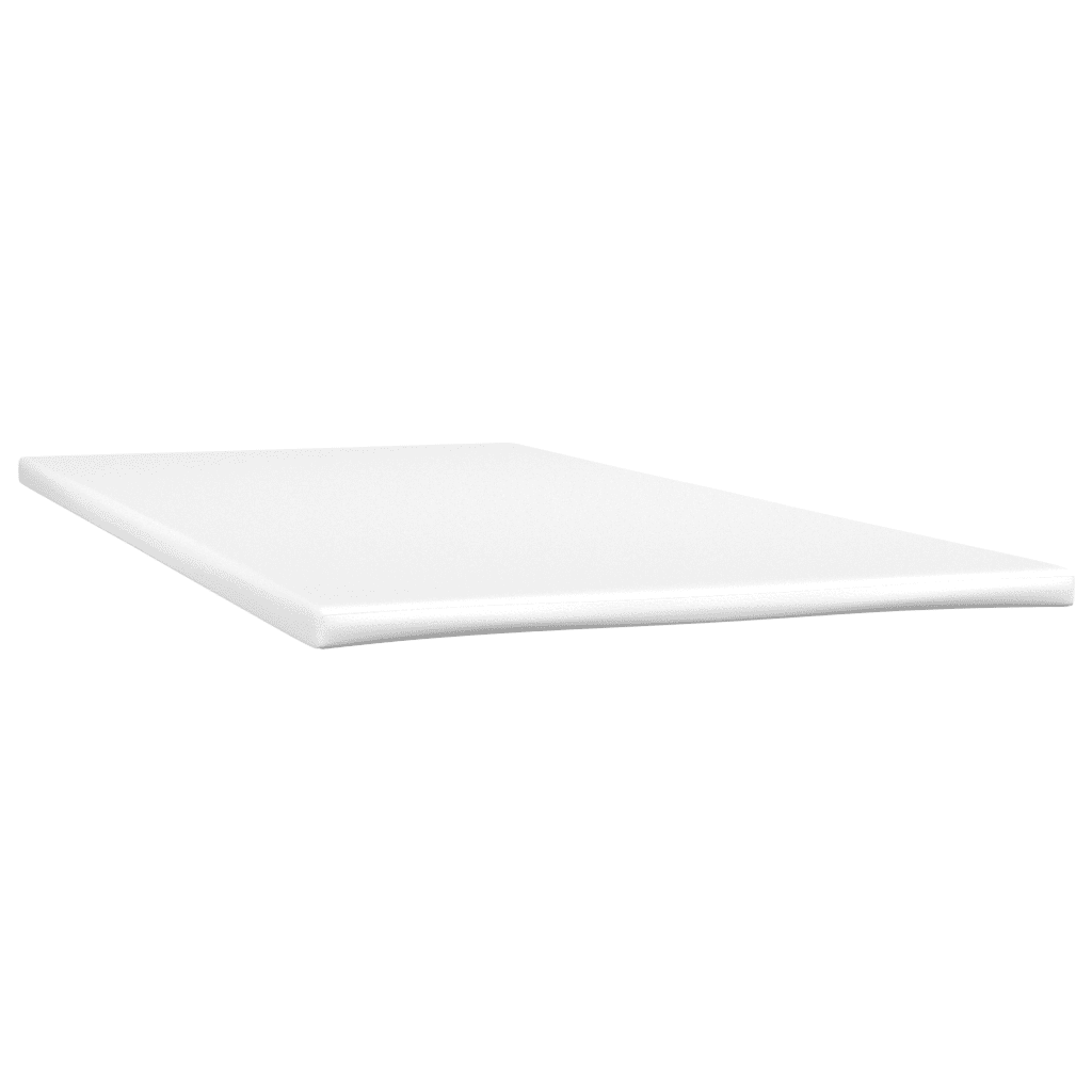 vidaXL Ramsäng med madrass & LED vit 90x200 cm konstläder