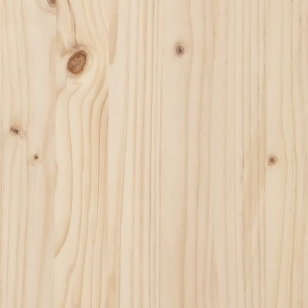 vidaXL Sängram med huvudgavel massivt trä