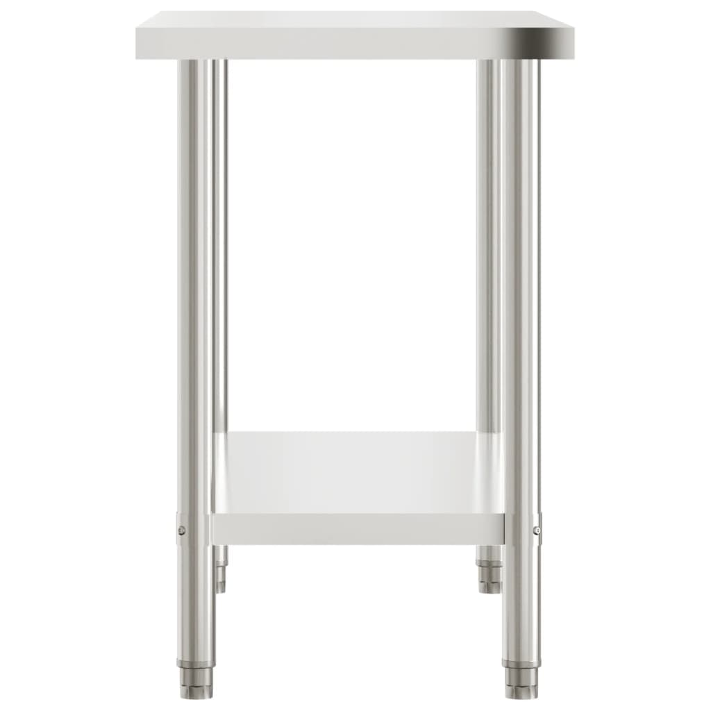 vidaXL Arbetsbord 110x55x85 cm rostfritt stål