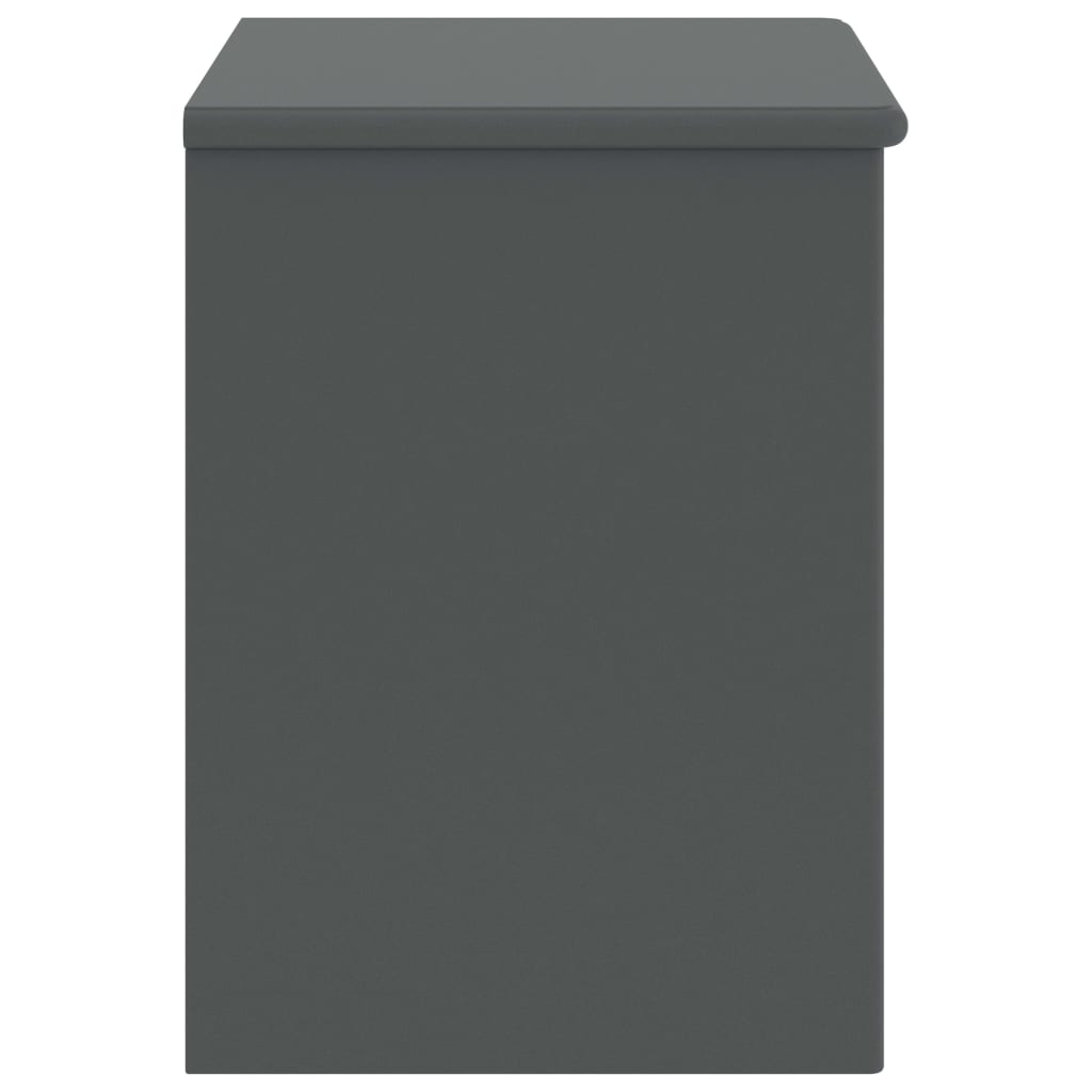 vidaXL Sängbord mörkgrå 35x30x40 cm massiv furu