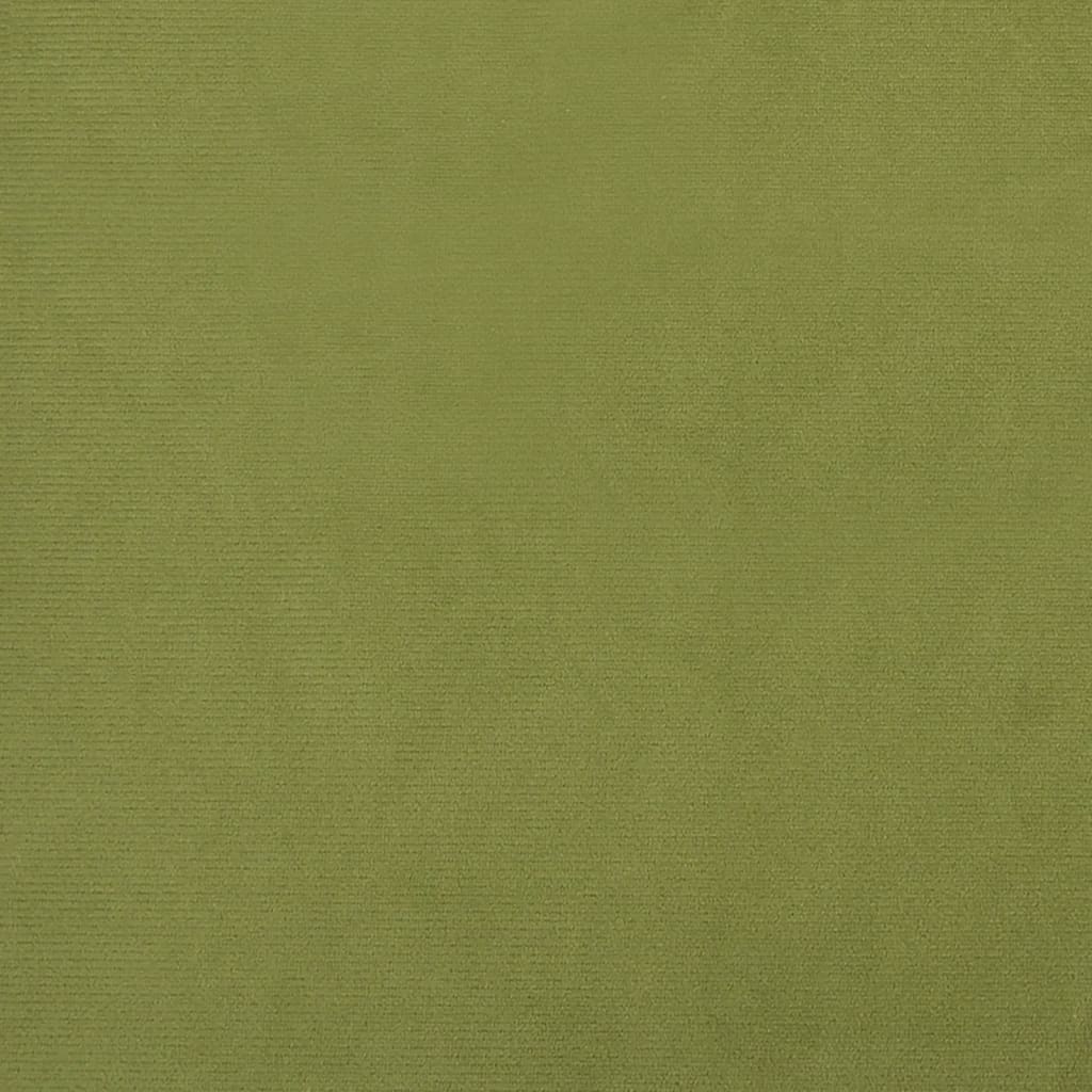 vidaXL Vilstol med fotpall ljusgrön sammet och PVC