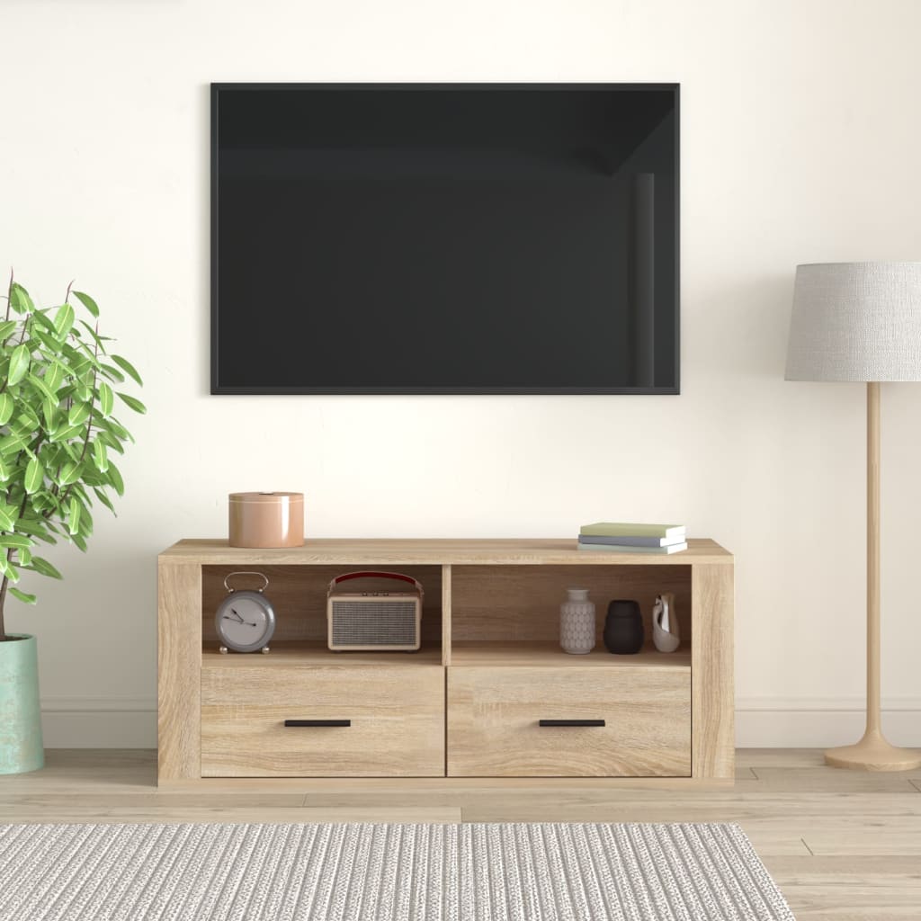 vidaXL TV-skåp sonoma-ek 100x35x40 cm konstruerat trä