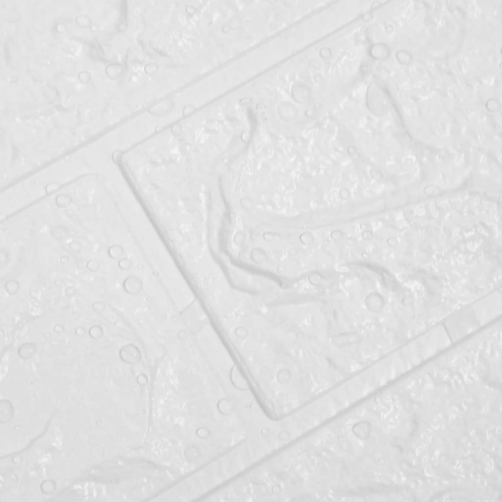 vidaXL 3D-tapet tegel självhäftande 40 delar vit
