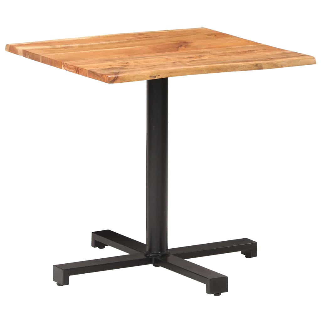 vidaXL Cafébord med levande kanter 80x80x75 cm massivt akaciaträ