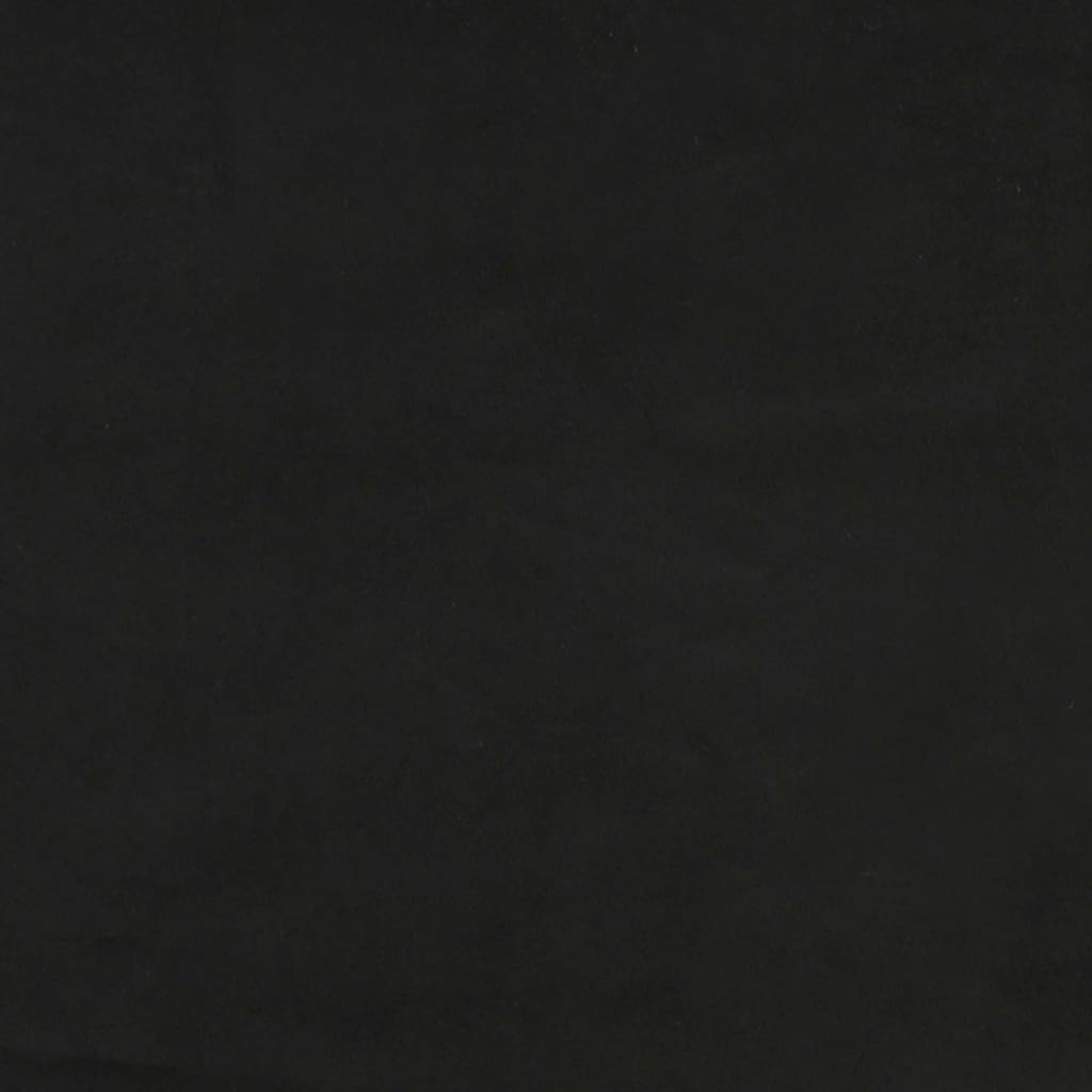 vidaXL Sängram med huvudgavel svart 80x200 cm sammet