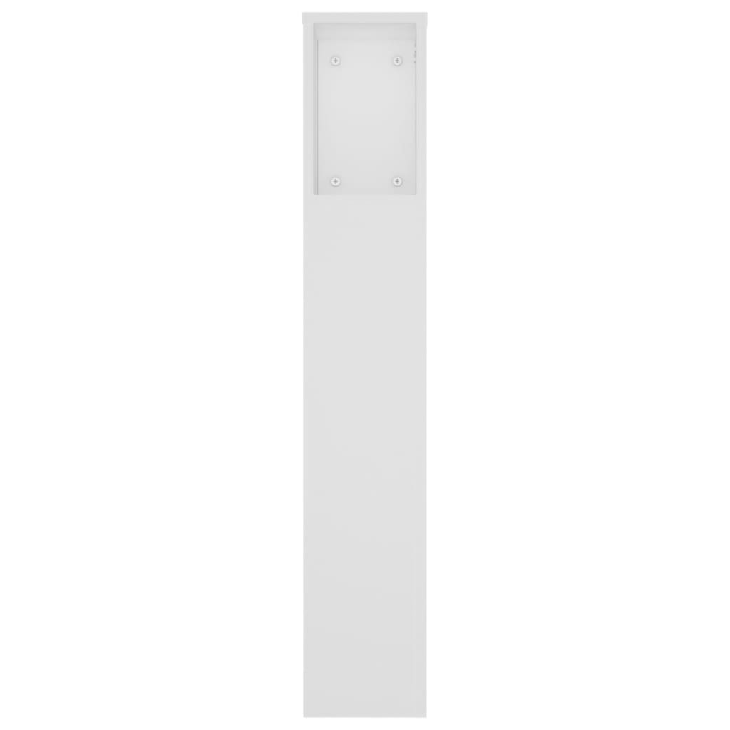 vidaXL Huvudgavel med förvaring vit 180x18,5x104,5 cm