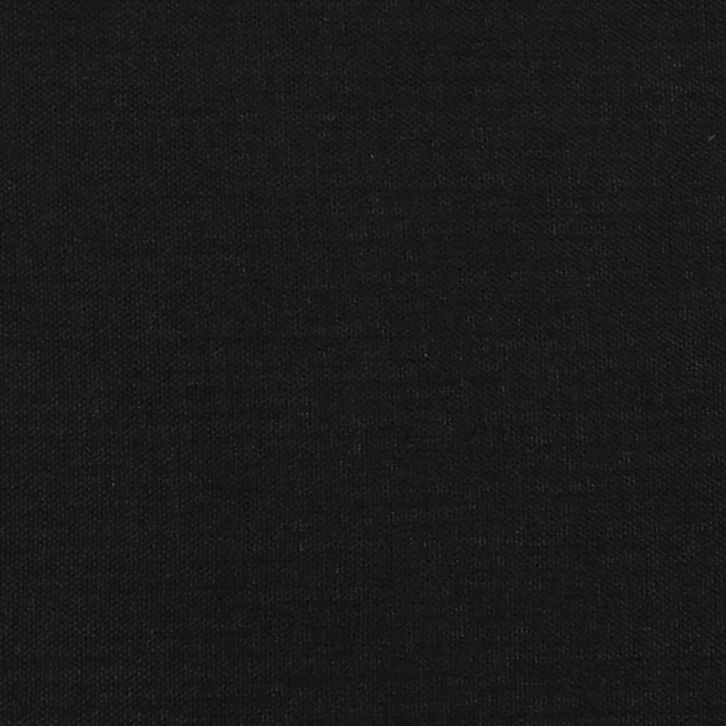 vidaXL Sängram med huvudgavel svart 100x200 cm tyg