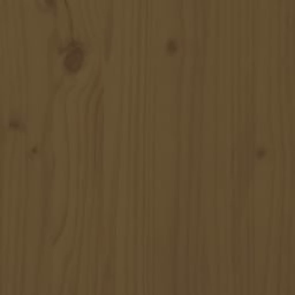 vidaXL Sängram honungsbrun massivt trä 90x190 cm enkelsäng