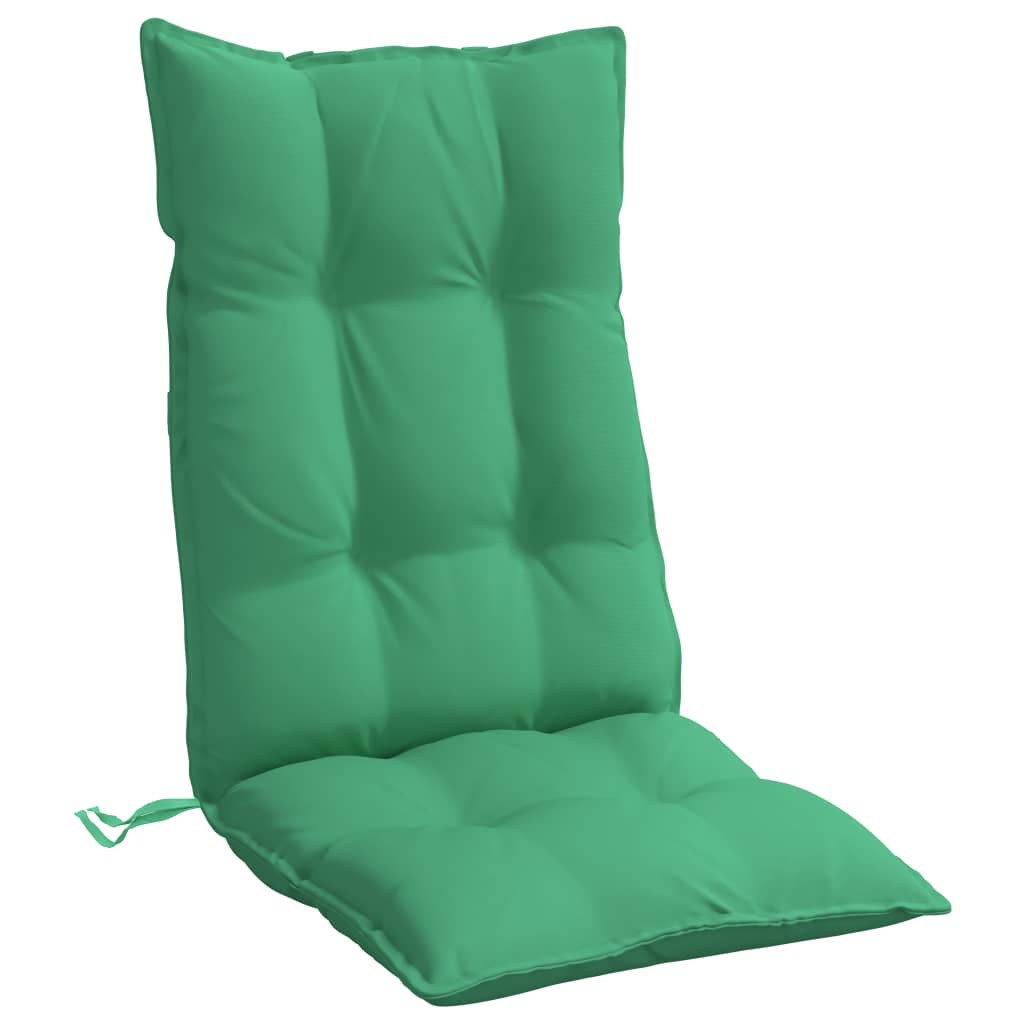 vidaXL Stolsdynor för stolar med hög rygg 4 st grön oxfordtyg
