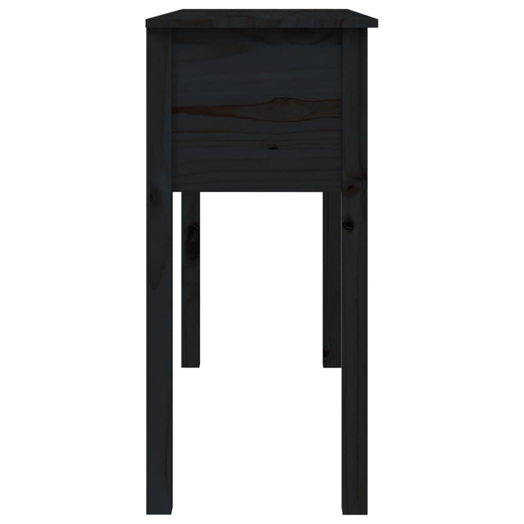 vidaXL Konsolbord svart 100x35x75 cm massiv furu