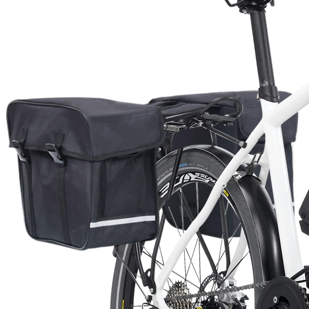 vidaXL Dubbel cykelväska till pakethållare vattentät 35 L svart