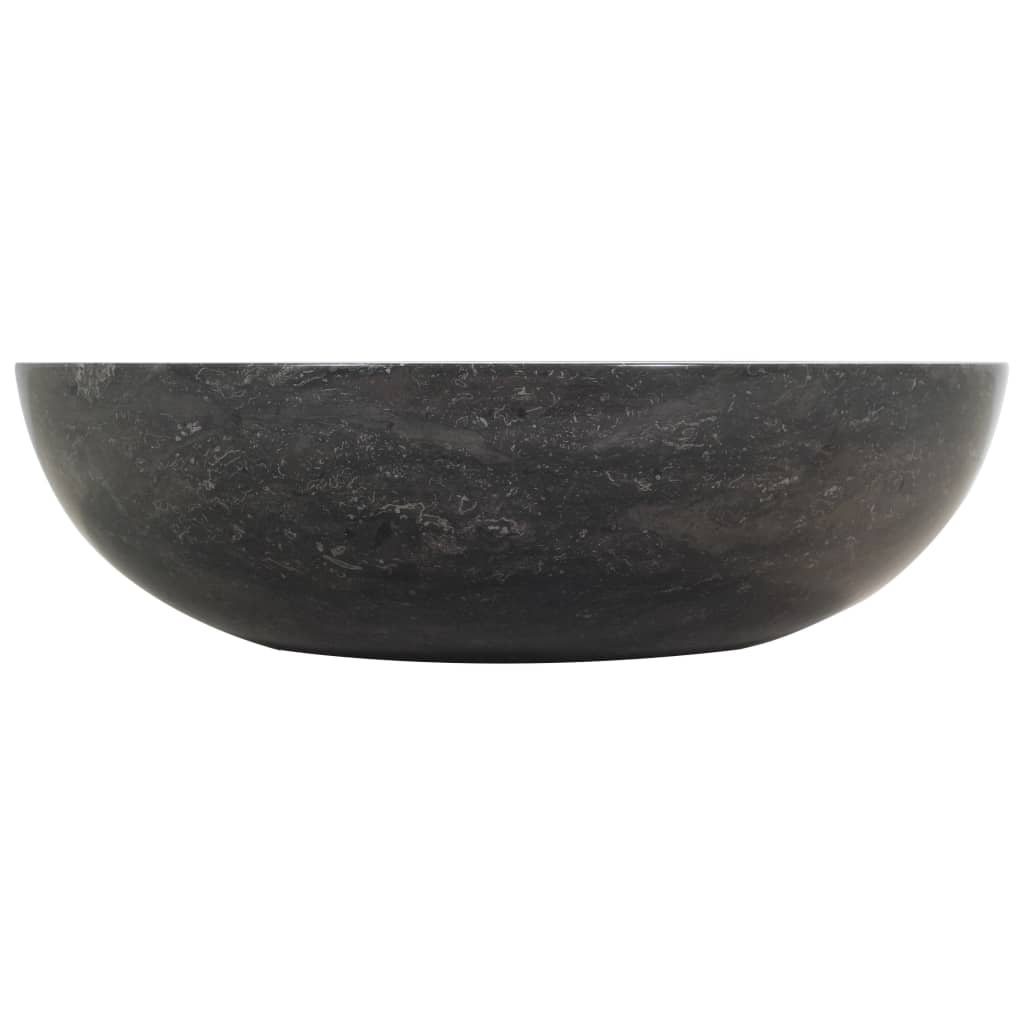 vidaXL Handfat 40x12 cm marmor svart