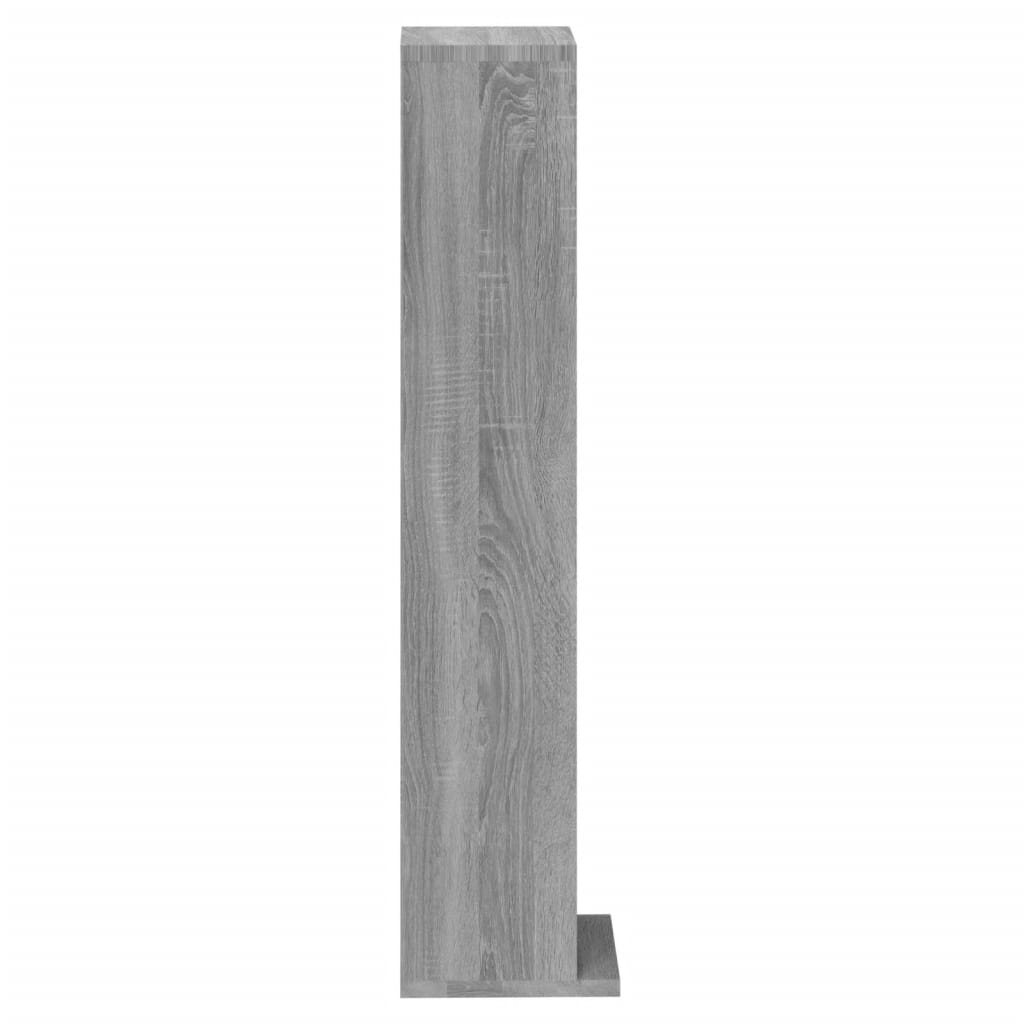 vidaXL CD-hylla grå sonoma 21x20x88 cm konstruerat trä