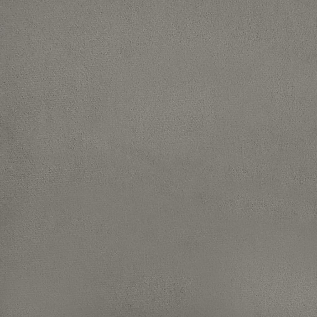 vidaXL Sängram ljusgrå 120x200 cm sammet