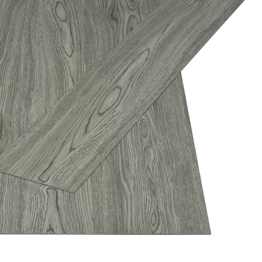 vidaXL Självhäftande golvplankor 4,46 m² 3 mm PVC grå