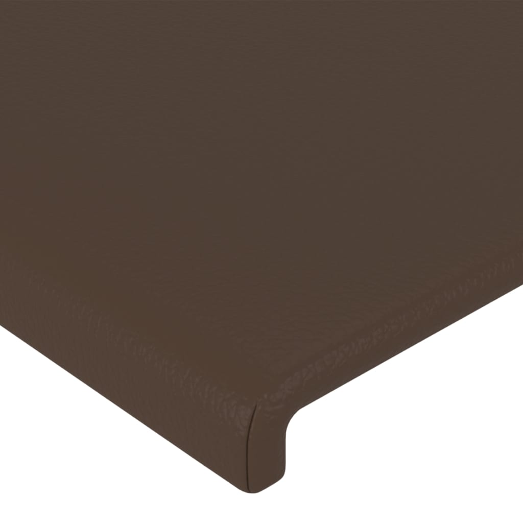 vidaXL Sänggavel med kanter brun 93x16x78/88 cm konstläder