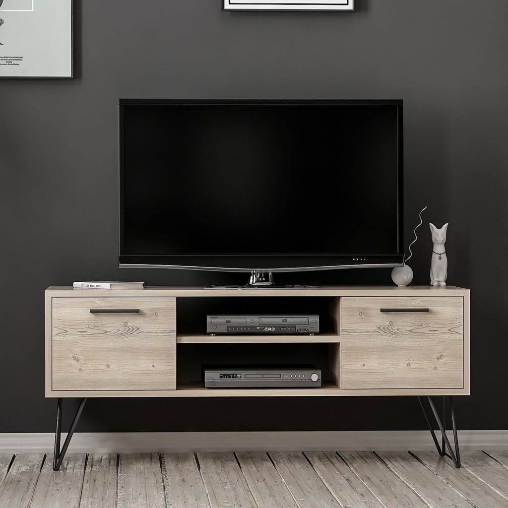 Homemania TV-bänk Almira 120x35x50 cm trä och svart