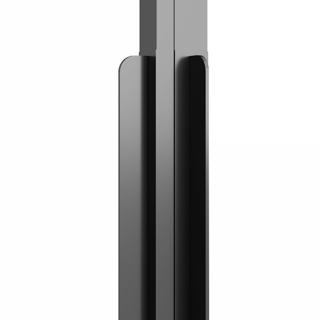 vidaXL Duschvägg frostad ESG 90x70x180 cm svart