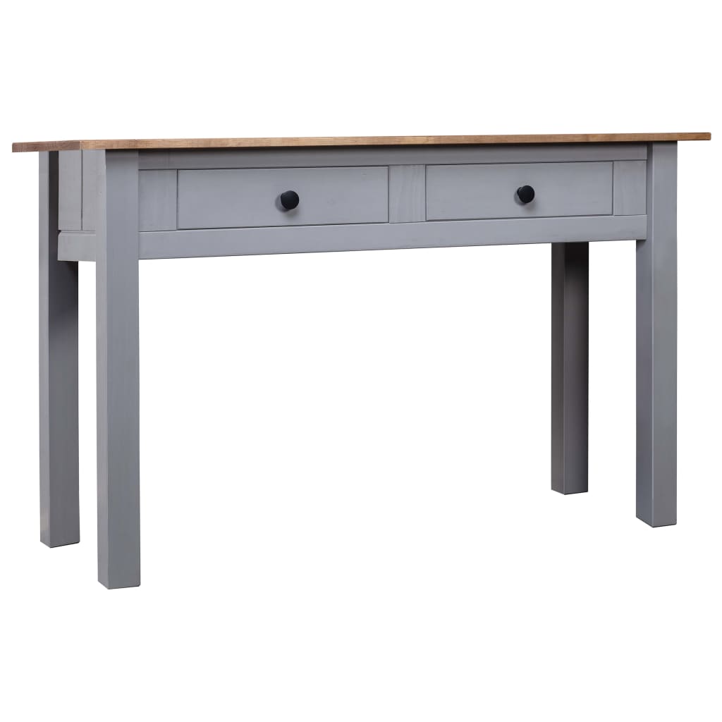 vidaXL Avlastningsbord grå 110x40x72 cm massiv furu panama