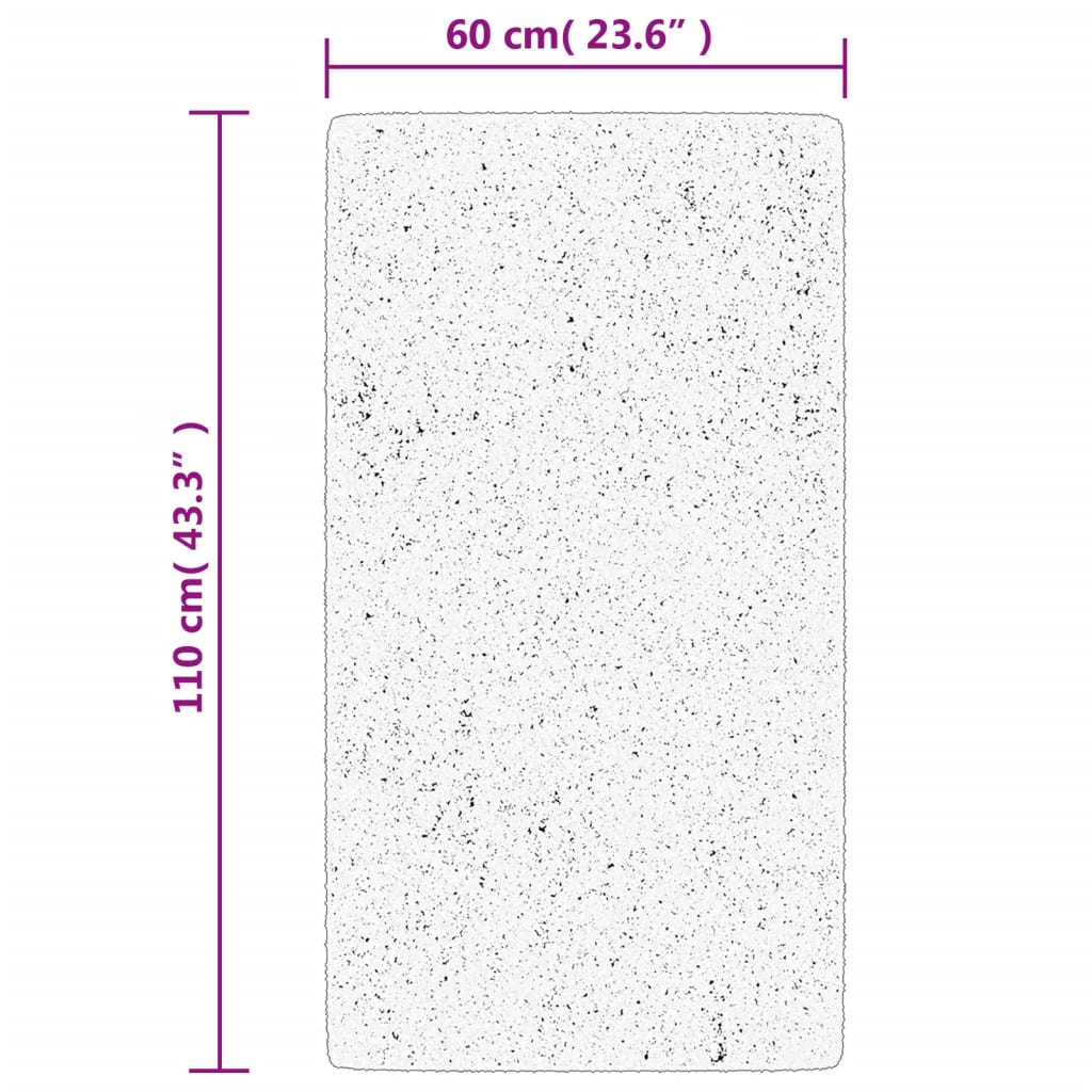 vidaXL Mjuk matta HUARTE med kort lugg tvättbar sandbeige 60x110 cm